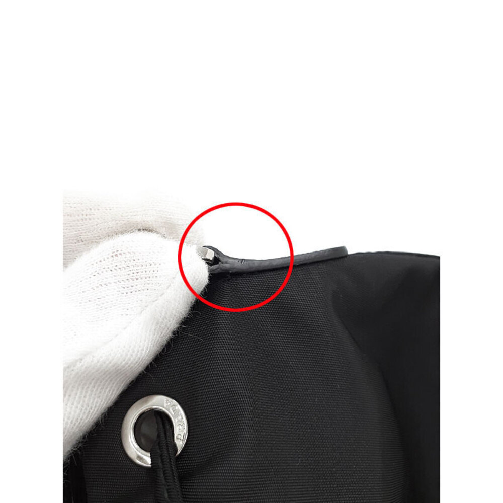 Prada ReNylon Pouch drawstring wristlet Clutch Black - Picture 8 of 9